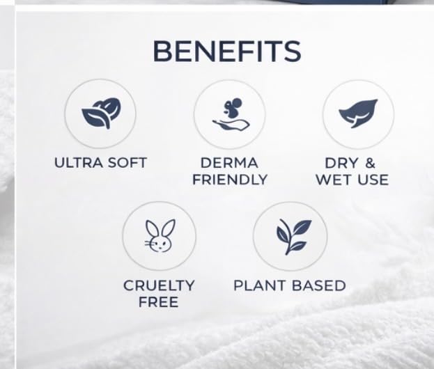 Clean Skin Towels Disposable Face Towels XL 50 Count, 10 x 12 Inch Extra Large, Ultra Soft Plant Based Facial Towels for Makeup Removal & Face Drying