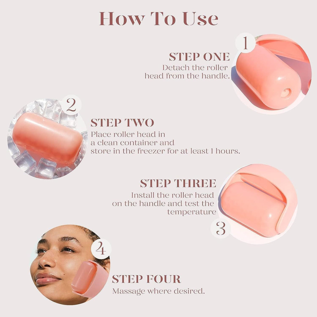 Ice Face Roller – Skin Cooling Massager | Noir Glow