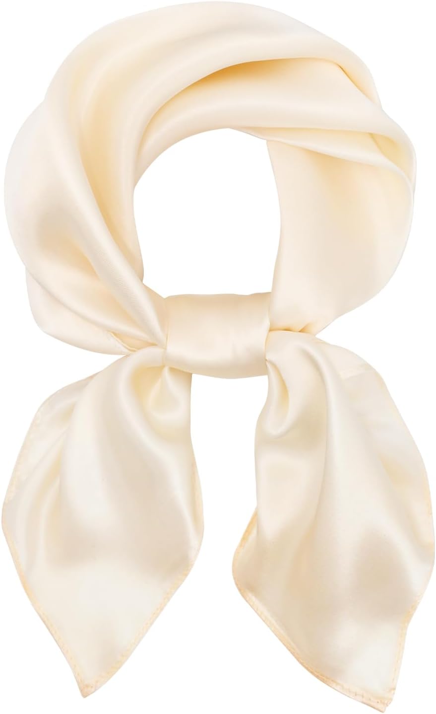 100% Mulberry Silk Scarf-Women's 21''/27''Square Silk Hair Head Scarf Neckerchief with Gift Packaged