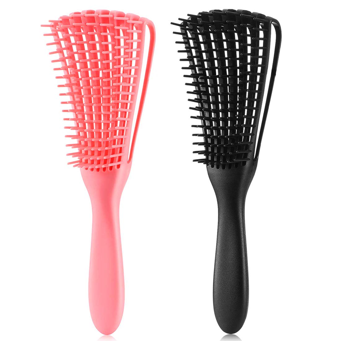 3 Pack Hair Detangler Brush for Afro America/African Textured 3a to 4c Kinky Wavy/Curly/Coily/Wet/Dry/Oil/Thick/Long Hair, Detangling Brush for Natural, Exfoliating Your Scalp for Beautiful