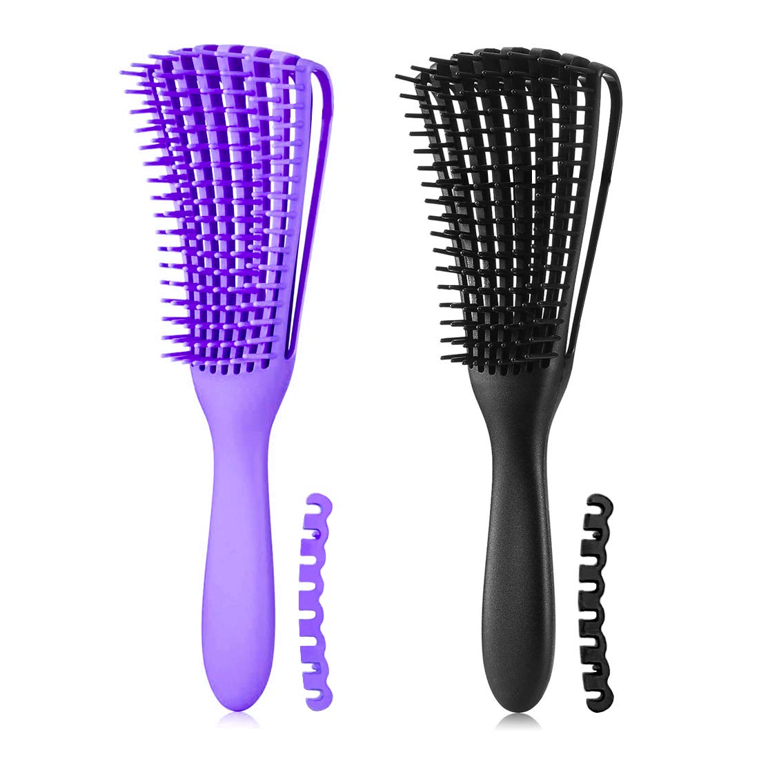 3 Pack Hair Detangler Brush for Afro America/African Textured 3a to 4c Kinky Wavy/Curly/Coily/Wet/Dry/Oil/Thick/Long Hair, Detangling Brush for Natural, Exfoliating Your Scalp for Beautiful