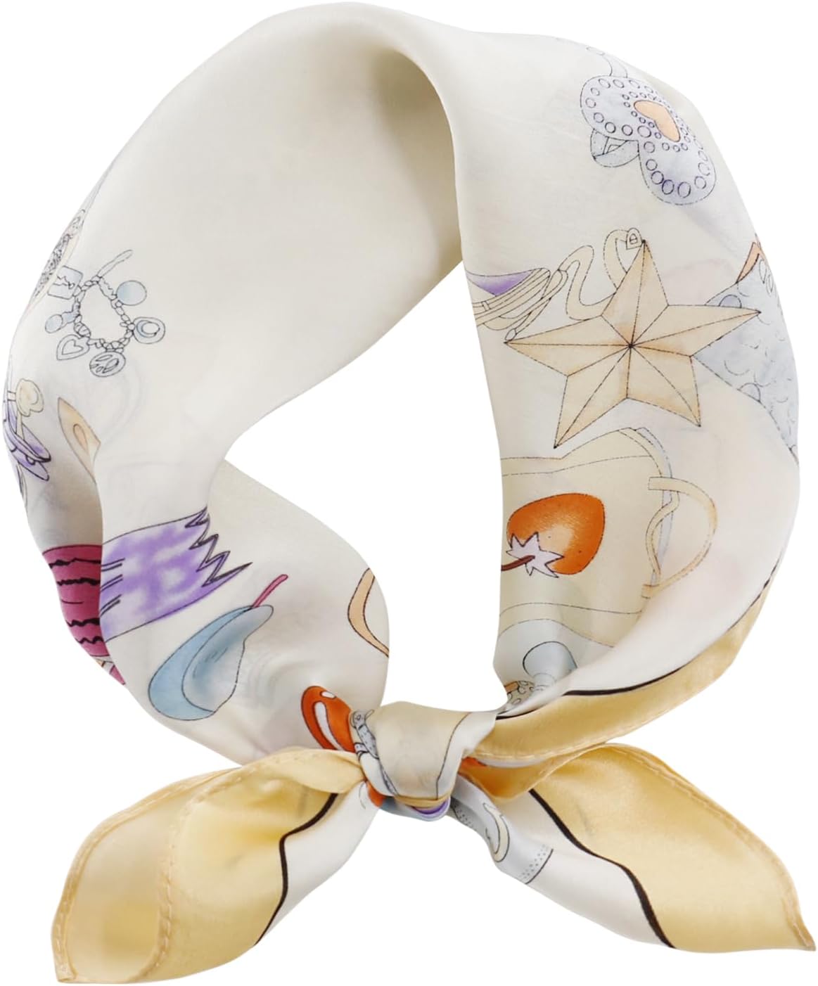 100% Mulberry Silk Scarf-Women's 21''/27''Square Silk Hair Head Scarf Neckerchief with Gift Packaged