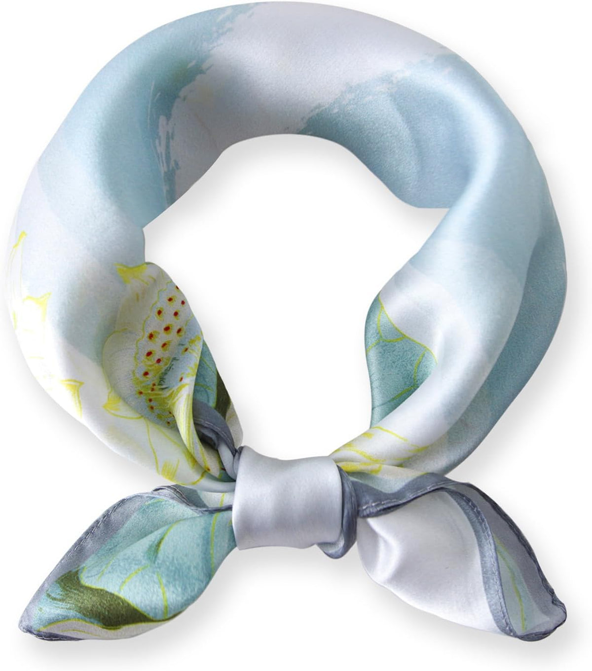 100% Mulberry Silk Scarf-Women's 21''/27''Square Silk Hair Head Scarf Neckerchief with Gift Packaged