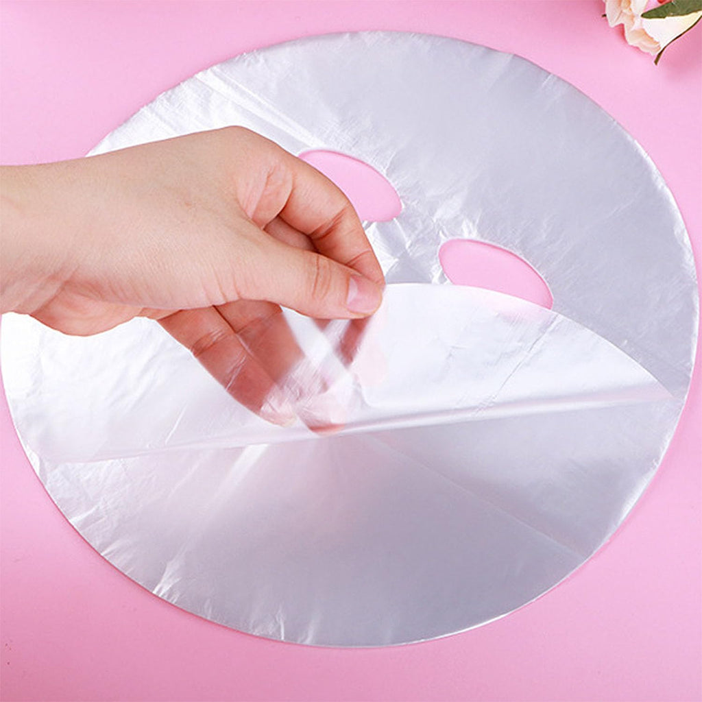 400-Pack Disposable Face Mask Sheets DIY Transparent Plastic Facial Wrap for Enhanced Skincare & At-Home Spa Skincare Preservative DIY Clear Spa Facial Sheet Mask Thin Plastic Wrap Moisture Retention