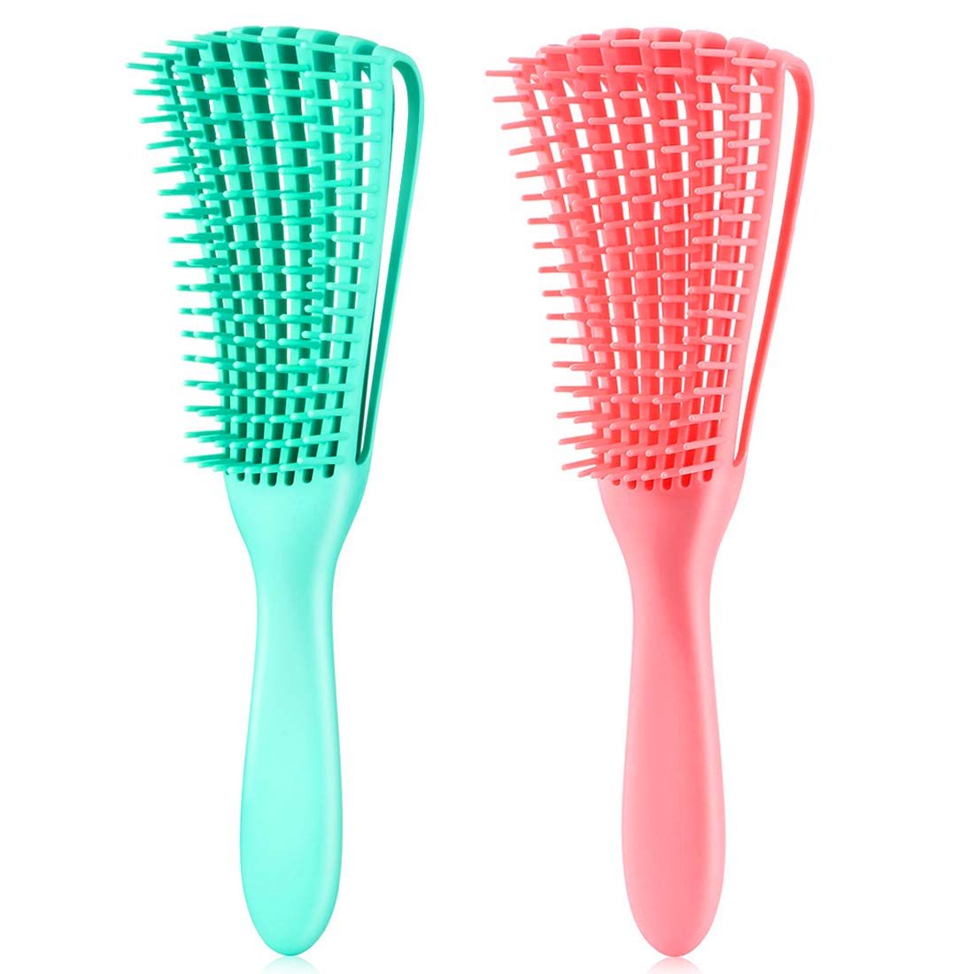 3 Pack Hair Detangler Brush for Afro America/African Textured 3a to 4c Kinky Wavy/Curly/Coily/Wet/Dry/Oil/Thick/Long Hair, Detangling Brush for Natural, Exfoliating Your Scalp for Beautiful