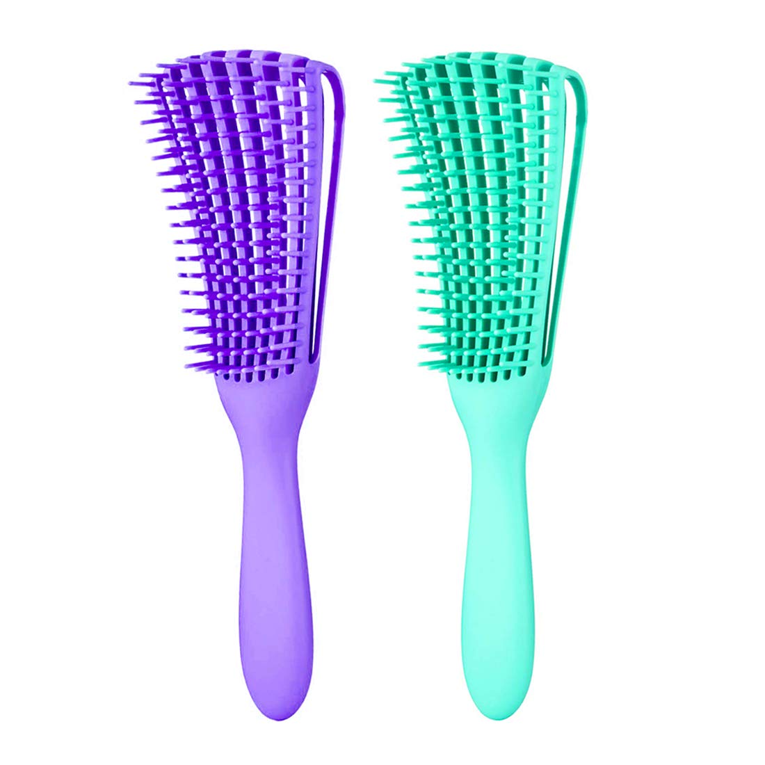 3 Pack Hair Detangler Brush for Afro America/African Textured 3a to 4c Kinky Wavy/Curly/Coily/Wet/Dry/Oil/Thick/Long Hair, Detangling Brush for Natural, Exfoliating Your Scalp for Beautiful