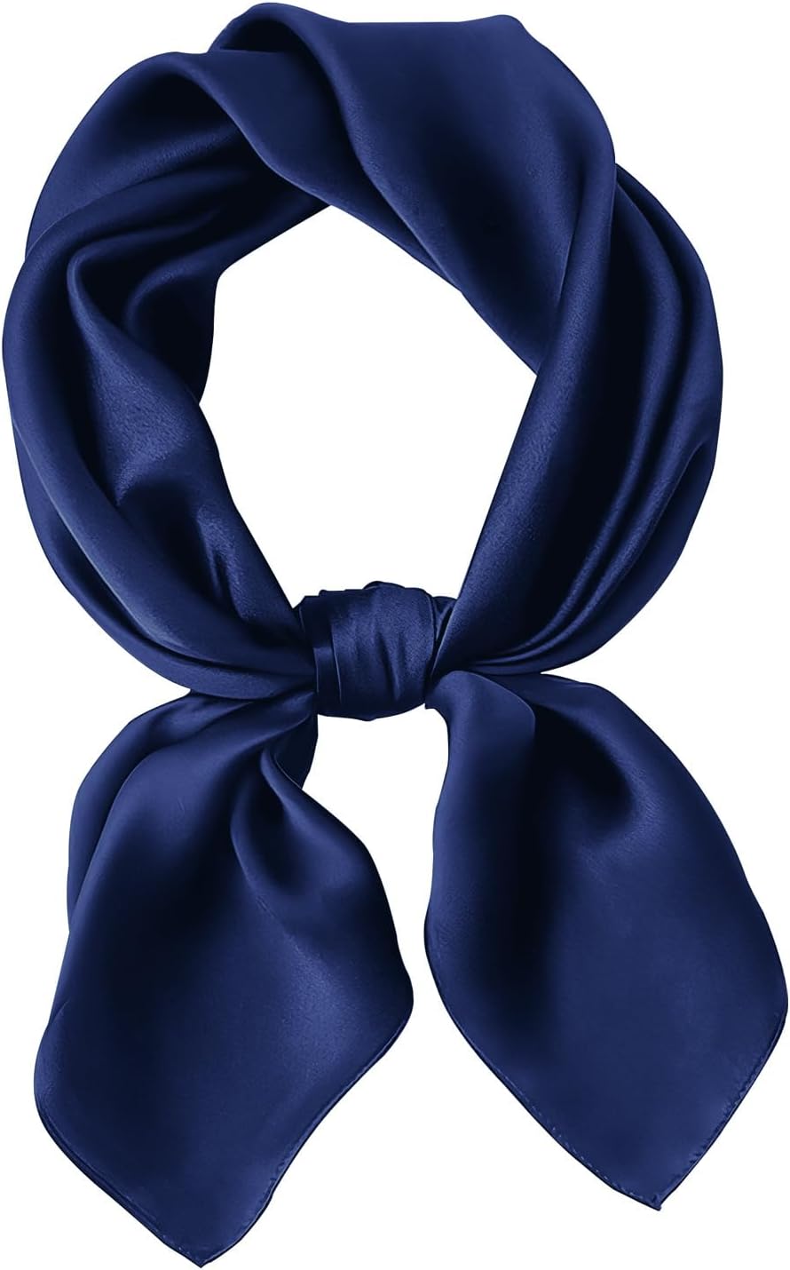 100% Mulberry Silk Scarf-Women's 21''/27''Square Silk Hair Head Scarf Neckerchief with Gift Packaged