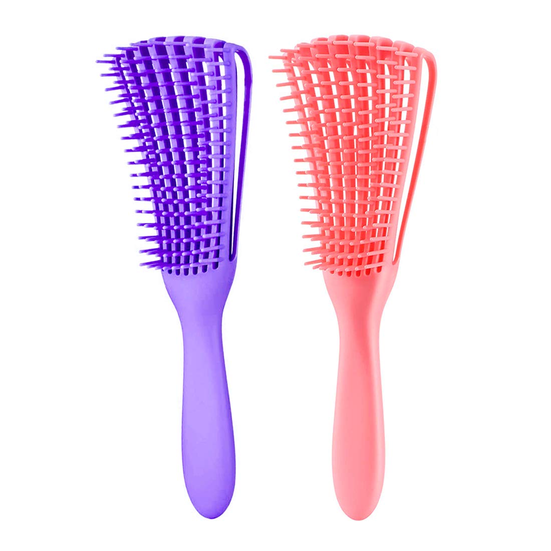 3 Pack Hair Detangler Brush for Afro America/African Textured 3a to 4c Kinky Wavy/Curly/Coily/Wet/Dry/Oil/Thick/Long Hair, Detangling Brush for Natural, Exfoliating Your Scalp for Beautiful