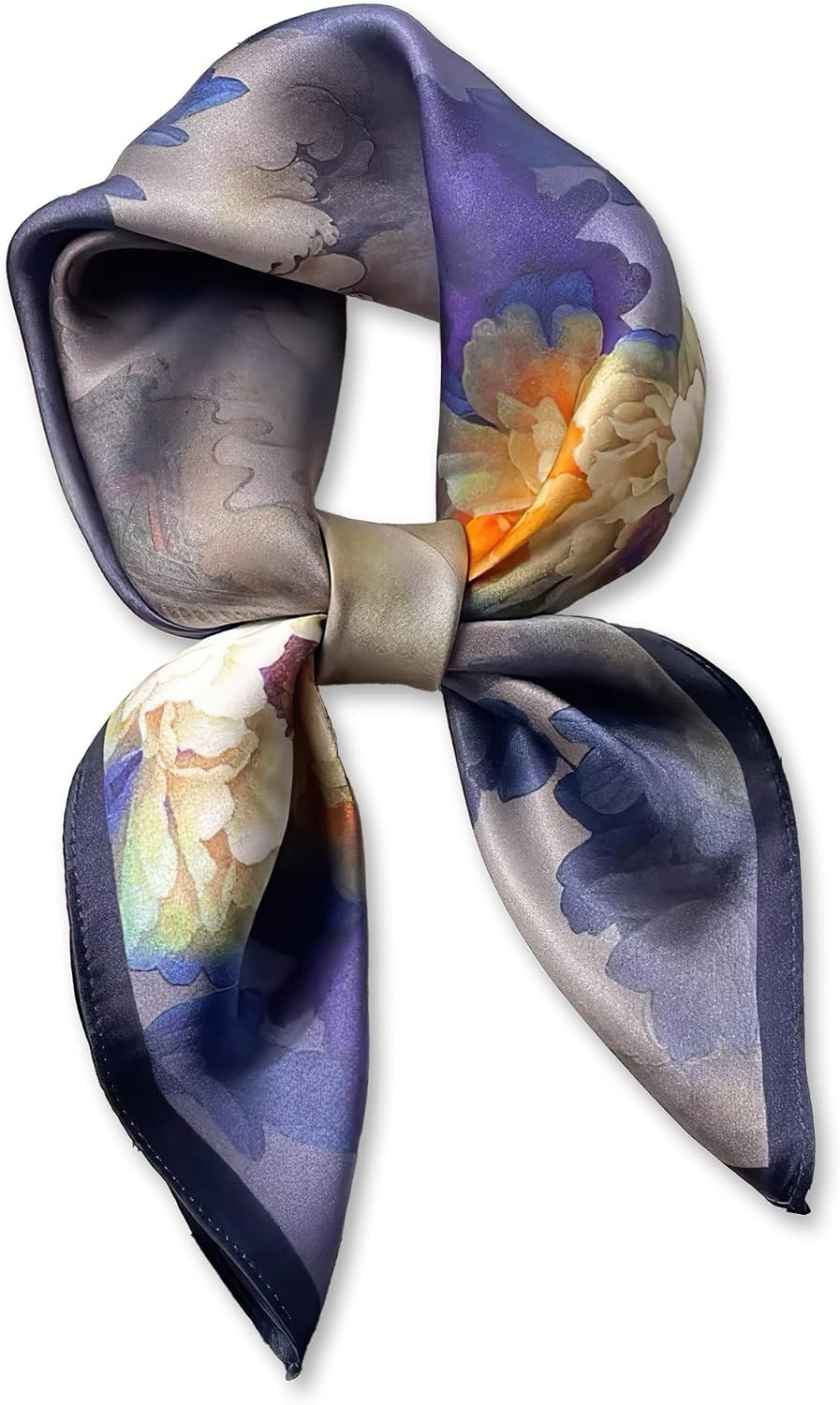 100% Mulberry Silk Scarf-Women's 21''/27''Square Silk Hair Head Scarf Neckerchief with Gift Packaged