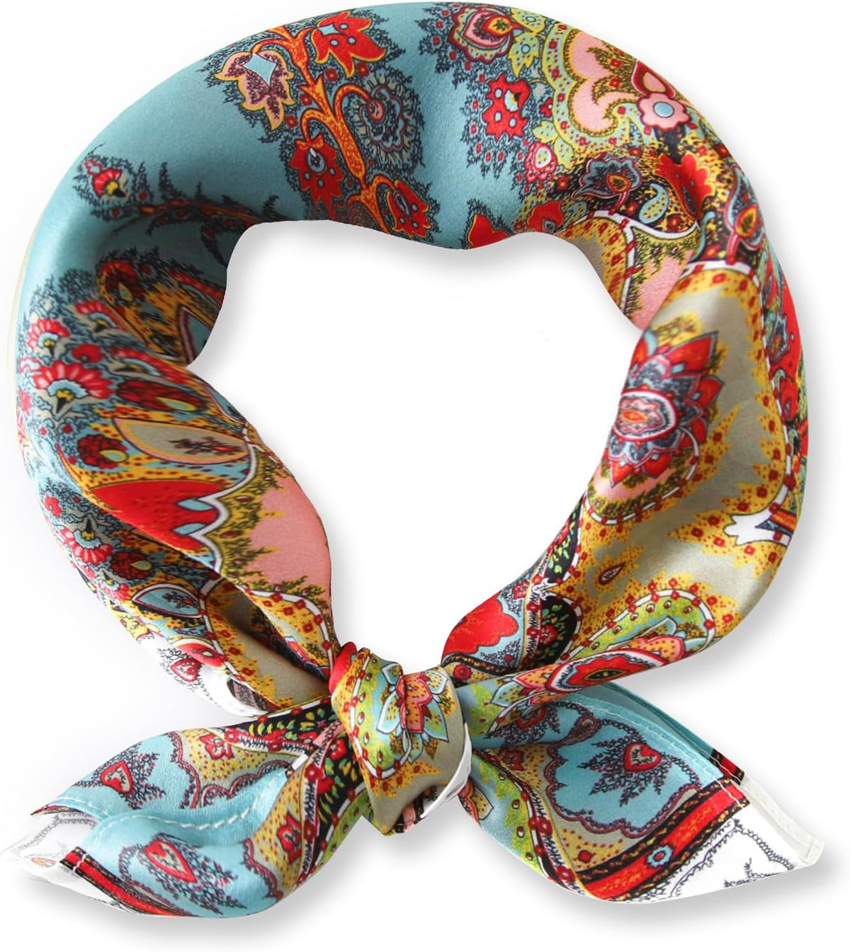 100% Mulberry Silk Scarf-Women's 21''/27''Square Silk Hair Head Scarf Neckerchief with Gift Packaged