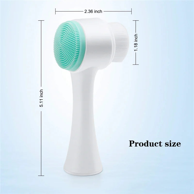 Double-Sided Silicone Facial Cleansing Brush